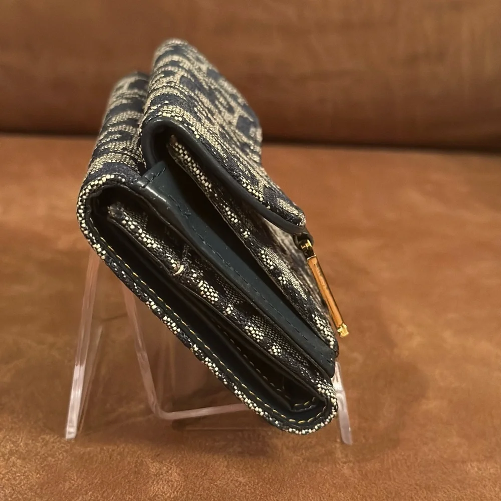 CHRISTIAN DIOR Monogram Compact Saddle Wallet